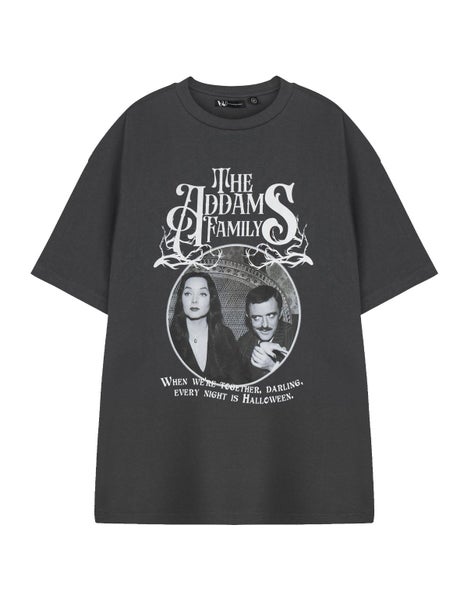 The Addams Family Grey Short Sleeved T-Shirt (Unisex) Carousel 1