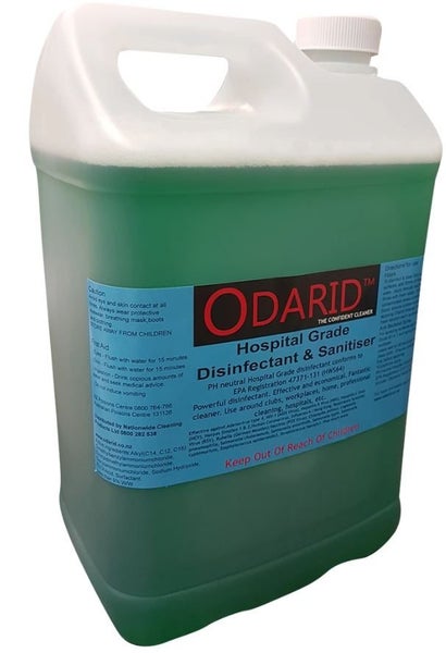 ODARID HOSPITAL GRADE DISINFECTANT & SANITISER (60:1) 2 LITRES Carousel 1