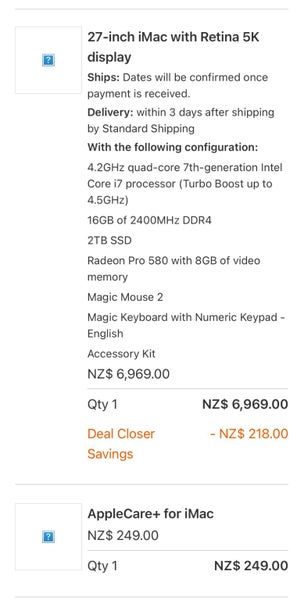 iMac Retina 5K late 2017 4.2GHz i7 / 16GB / 2TB SSD Carousel 2