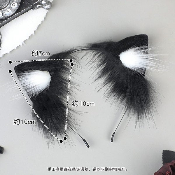 Lolita Faux Fur Cat Ear Headband – Plush Anime Costume Hair Hoop Carousel 3