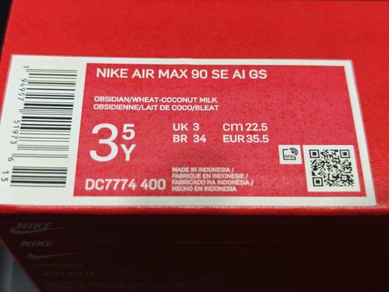 Brand New Nike Air Max 90 SE AI GS SIZE US 3.5Y Carousel 5
