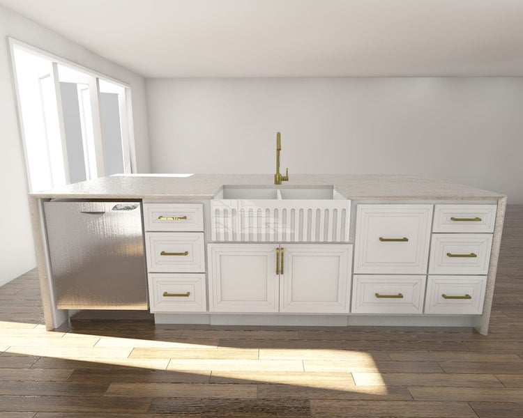 White ribbed butler sink - Medium Carousel 4