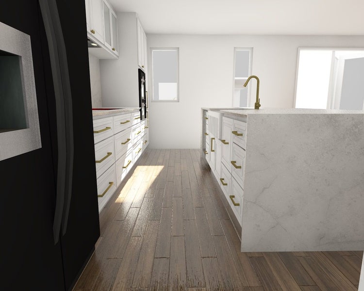 Hampton-style kitchen - Kitchen Cabinet, bench top design and installation Carousel 7