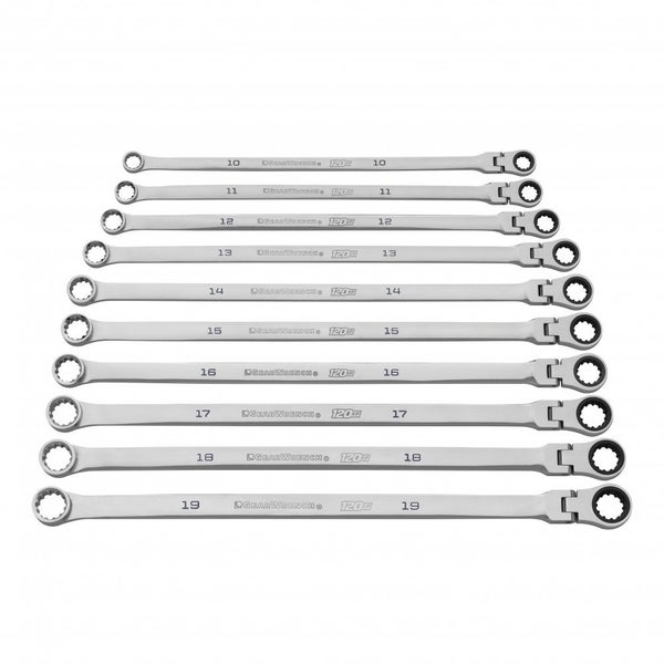 10Pc 120XP Uni Spline XL Flex Head GearBox Ratcheting Met Wrench Set 86126 Carousel 1