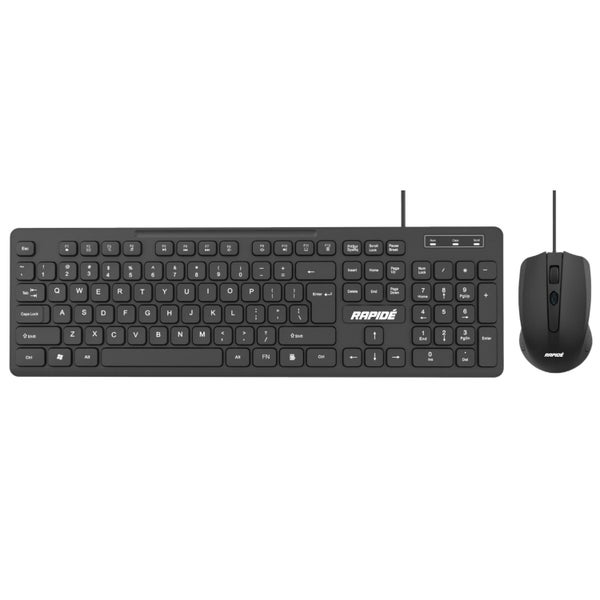 WIRED KEYBOARD AND MOUSE SET BLACK Carousel 1