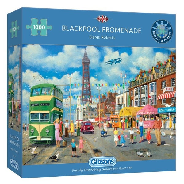 Jigsaw Puzzle - GIBSONS BLACKPOOL PROMENADE (1000PC) Carousel 1