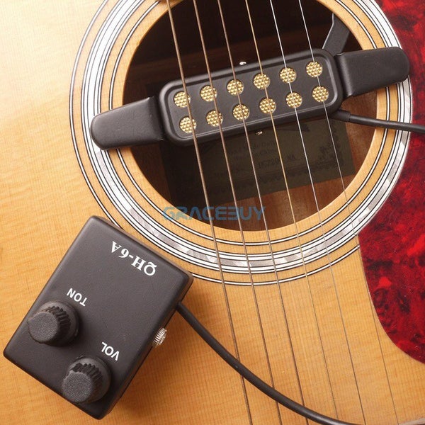 Brand New Acoustic Guitar Pickup Pick Up Tuner QH-6A Carousel 2