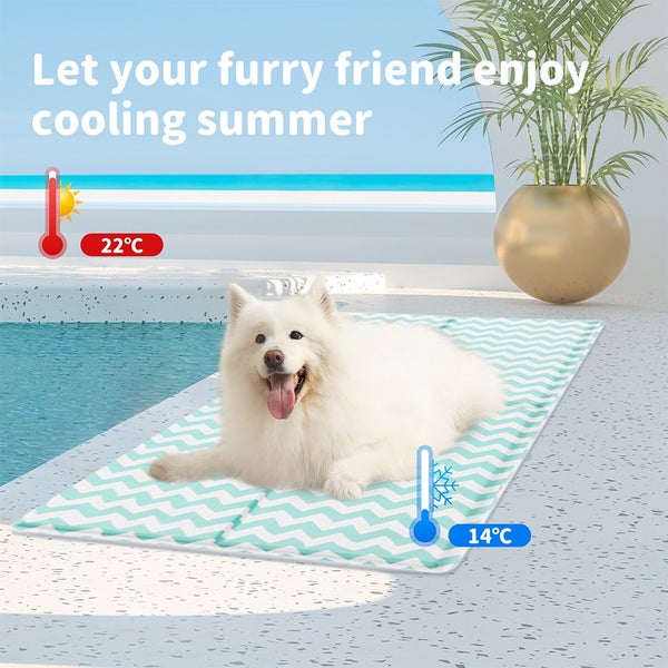 Pawz Pet Cooling Mat Dog Cat Gel Non-Toxic Bed Puppy Self-cool Summer Ice Pad XL Carousel 2