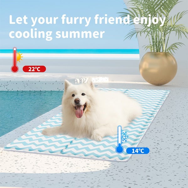 Pawz Pet Cooling Mat Dog Cat Gel Non-Toxic Bed Puppy Self-cool Summer Ice Pad XL Carousel 2