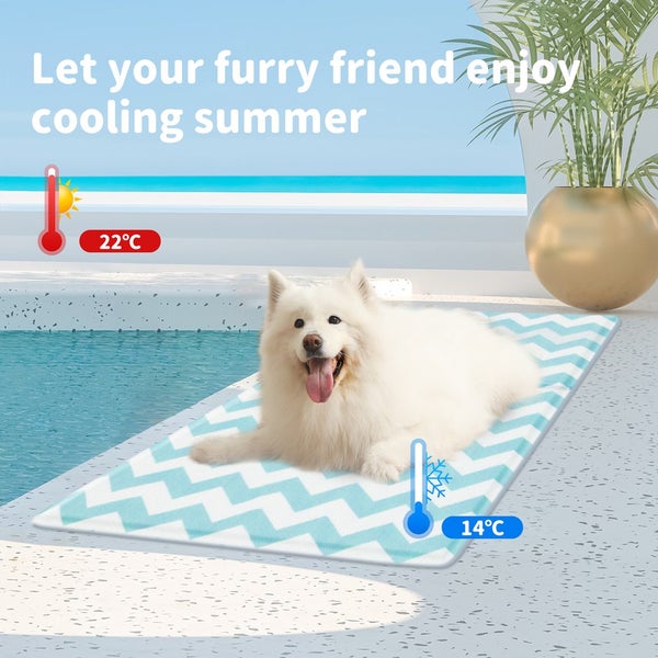 Pawz Pet Cooling Mat Dog Cat Gel Non-Toxic Bed Puppy Self-cool Summer Ice Pad L Carousel 2