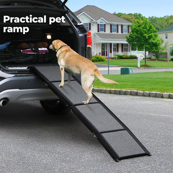 Pawz Dog Ramp For Car SUV Pet Dog Stairs Steps Ladder Travel Foldable Portable Carousel 2