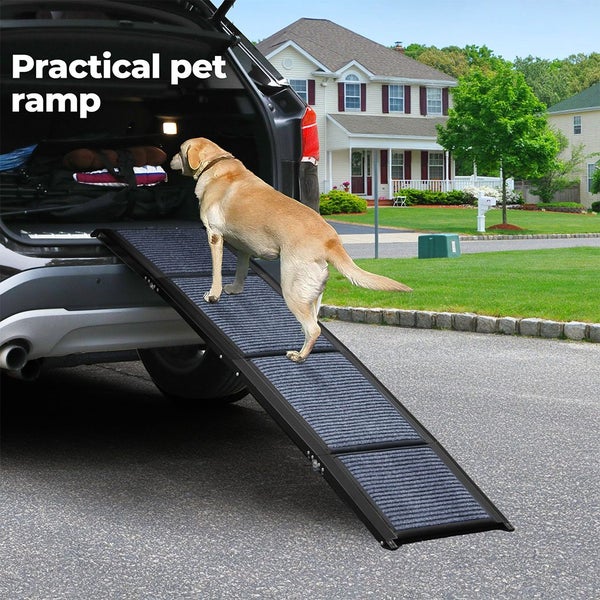 Pawz Dog Ramp For Car SUV Pet Dog Stairs Steps Ladder Travel Foldable Portable Carousel 2