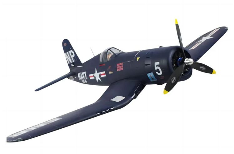 Dynam F4U Corsair V2 4S RC Warbird Plane 1300mm w/ Flaps, PNP Carousel 1