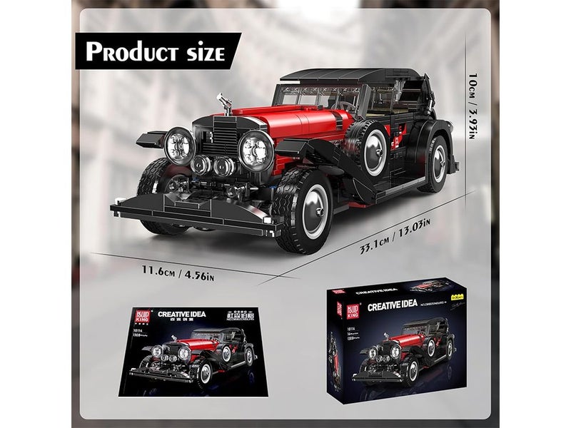 Classic Car Building Toy Set, MOC Vintage Car Model Building Block Kit Carousel 6