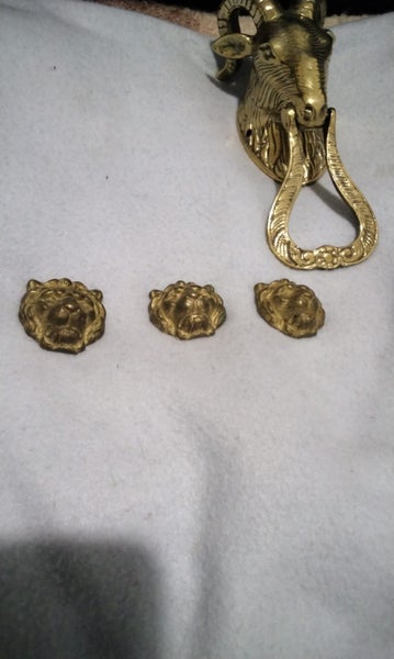 Brass ram head door knocker lge 2 available Carousel 12
