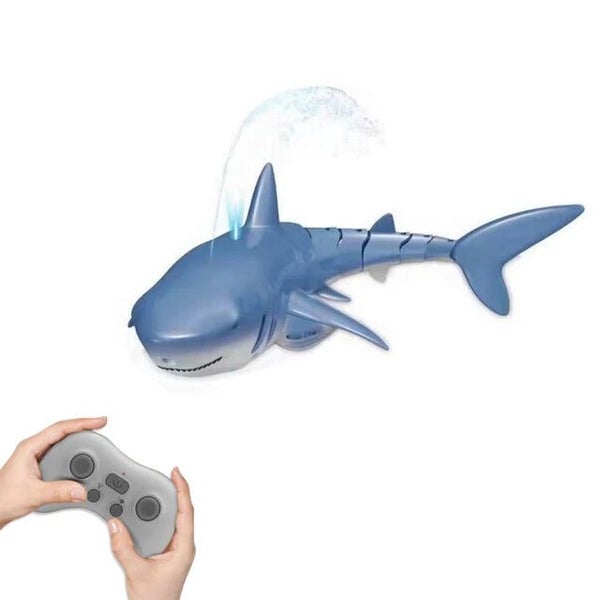 Smart Rc Shark whale Spray Water Toy Remote Controlled Boat ship Submarine Ro... Carousel 1
