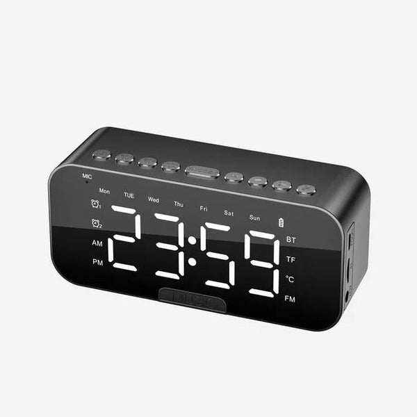 1pc LED Digital Alarm Clock with Bluetooth ,Speaker Mirror Bedroom Office Dec... Carousel 1
