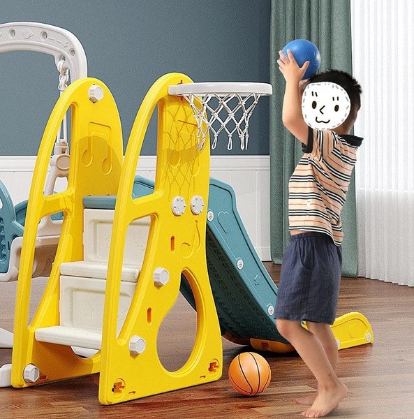 Toddler Slide & Swing Set with Basket Indoor/Outdoor Play | Safe for 1-3 Years Carousel 4