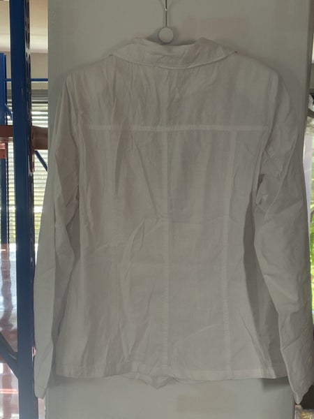 Crisp Cotton Blazer - Size 12 - White Carousel 2