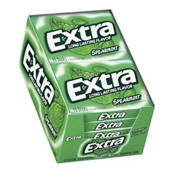 10 x Wrigley's Extra Spearmint Gum 14.5g Carousel 1