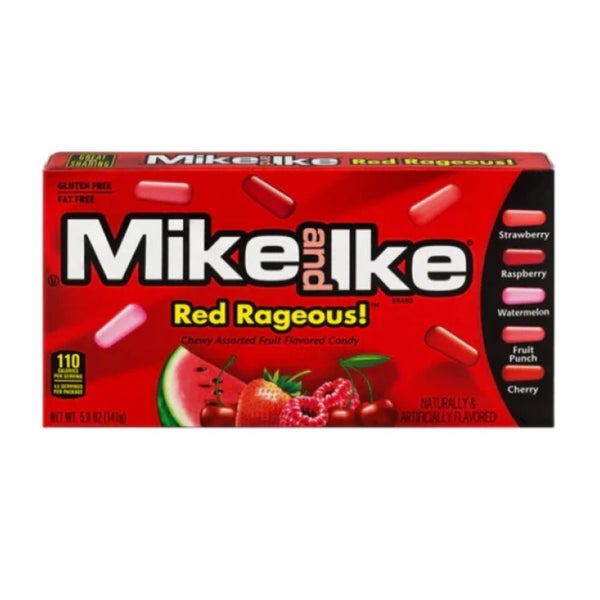 12 x Mike & Ike Mega Red Rageous 120g Carousel 1