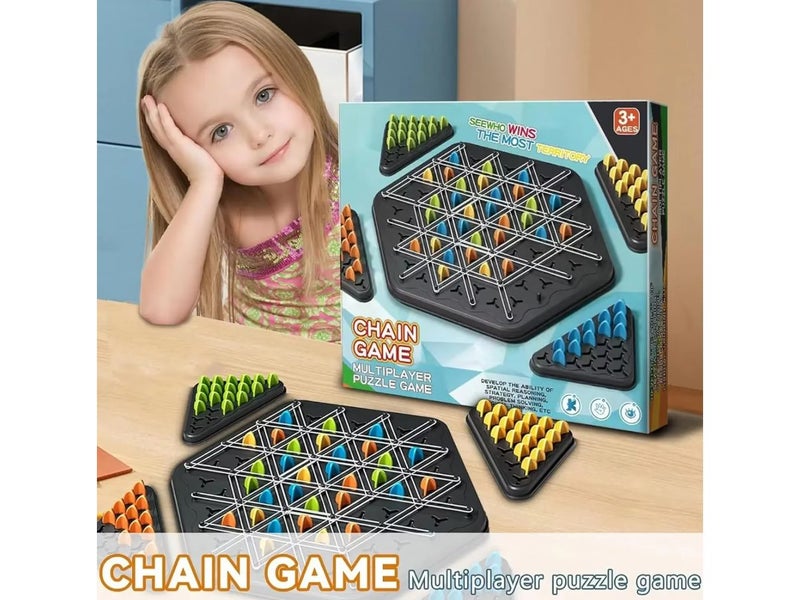 Funny Triggle Board Game Interactive Game Chain Triangle Chess Board Game Carousel 8