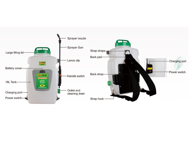 SEAFLO 16 Litre Rechargeable Backpack Sprayer Carousel 5