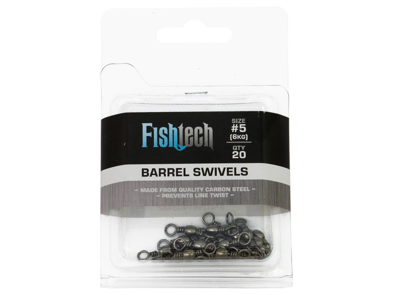 Barrel Swivels - Size 5 - Pack of 20 - FISHTECH Carousel 1