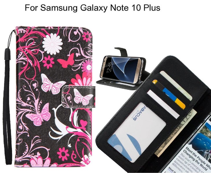 Samsung Galaxy Note 10 Plus case 3 card leather wallet case printed ID Carousel 1