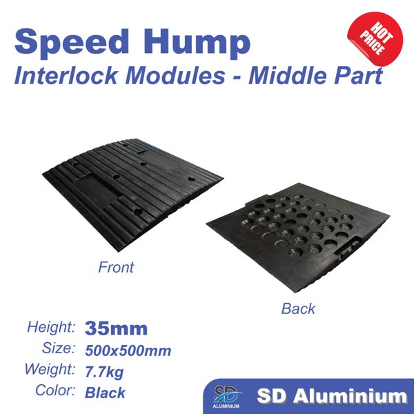 Speed Hump Middle Part Interlock Modules - 35mm & 50mm Heights Available Carousel 1