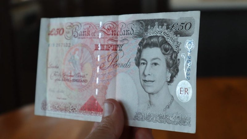 $100 NR Vintage 50 Pound note 1995 - collectable out of circulation Carousel 1