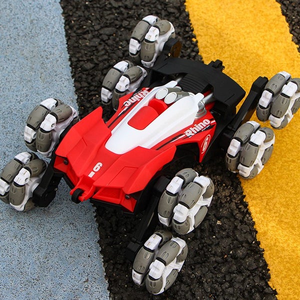 8 Wheels RC Stunt 2.4GHz Drift Car Spray amp Light 360 Flips Rotating Swivel Arm Carousel 2
