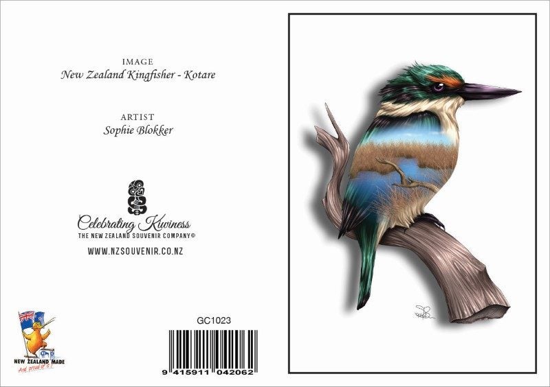 KFR - Sophie Blokker Greetings Card - Kingfisher Carousel 1