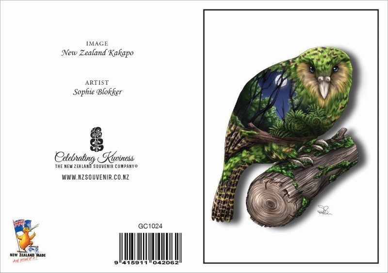KAK - Sophie Blokker Greetings Card - Kakapo Carousel 1
