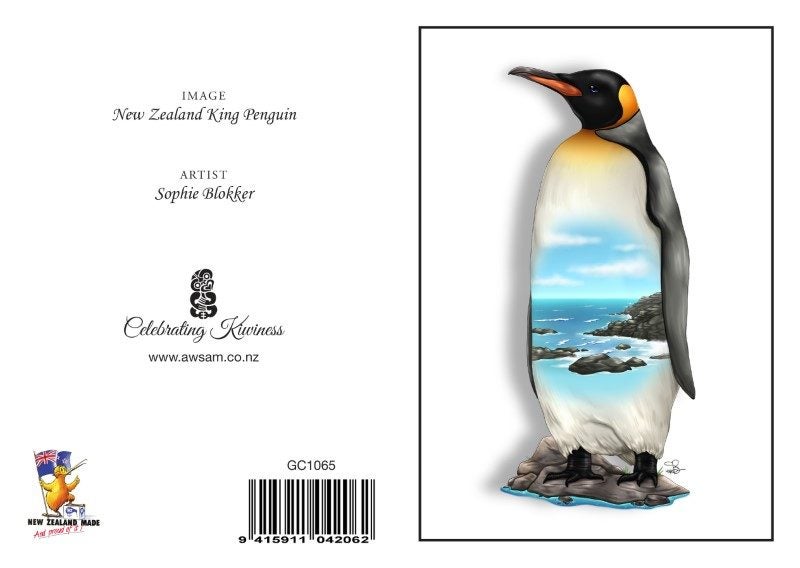 KPG - Sophie Blokker Greetings Card - King Penguin Carousel 1