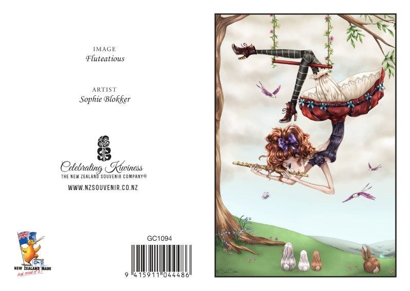 FTE - Sophie Blokker Greetings Card - Fluteatious Carousel 1