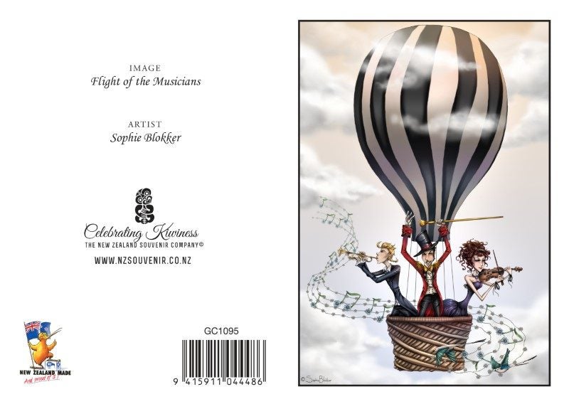 FOM - Sophie Blokker Greetings Card - Flight of the Musicians Carousel 1