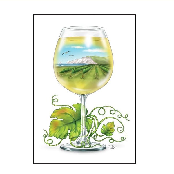 WW - Sophie Blokker Greetings Card - Wine White Carousel 1