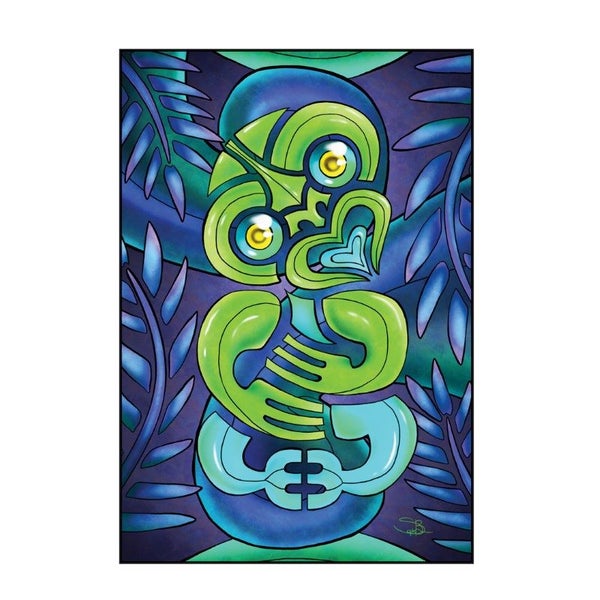 TIKI - Sophie Blokker Greetings Card - Bright: Tiki Carousel 1