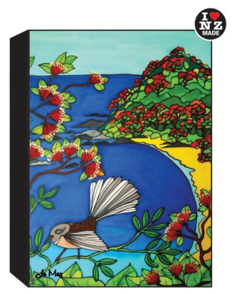 Jo May Rectangle 10 x 14 cm Black Art Block - Fantail 04 Carousel 1