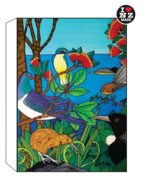 Jo May Rectangle 10 x 14 cm White Art Block - Birds 03 Carousel 1