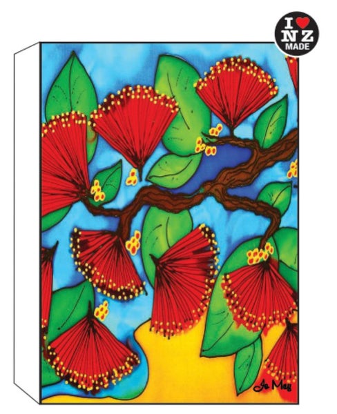 Jo May Rectangle 10 x 14 cm White Art Block - Pohutukawa Carousel 1