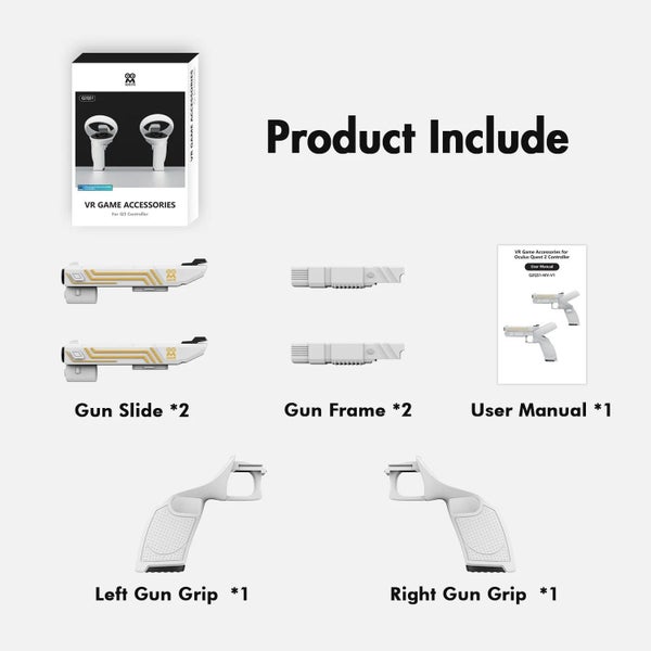 Suitable for Meta Quest 2 VR Grip Gun Stock Cover Enhance VR gaming experienc... Carousel 2