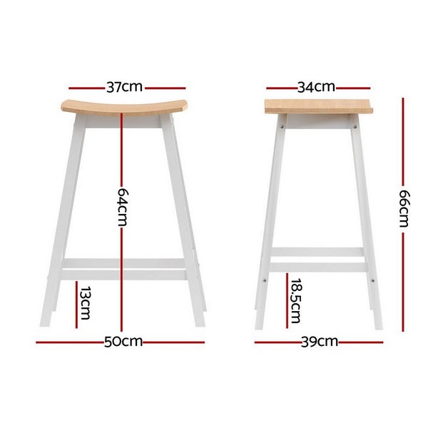 Artiss 4X Bar Stools Chairs Oak Carousel 2