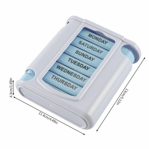 medicine tablet drug holder pillbox case organizer 7 Day Week Pill Box Organizer Carousel 1