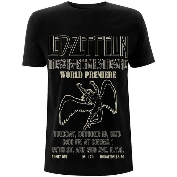 Led Zeppelin TSRTS World Premier T Shirt Carousel 1