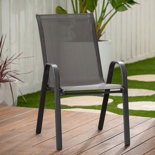 Charcoal Steel Sling Chair Carousel 2
