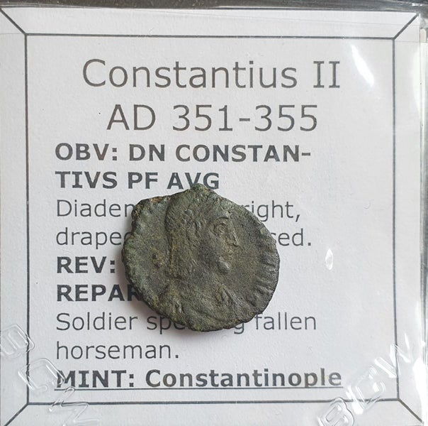 #N405# Roman Bronze coin issued by Constantius II from 351-355 AD Carousel 1