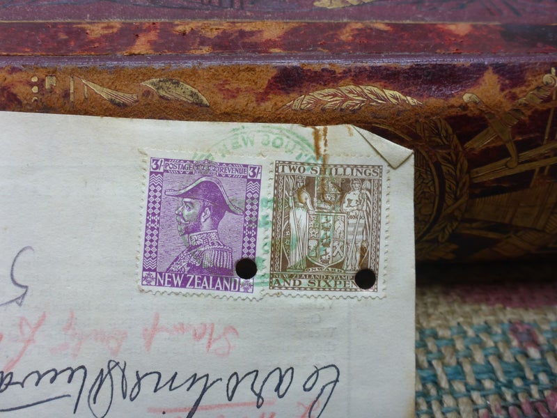 1933 NZ Debenture Special Antecedent Loan Coupon Westport + Revenue Stamp Carousel 2
