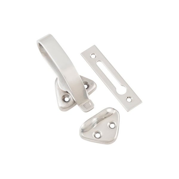 Tradco 9806 Hopper Window Fastener Satin Nickel 74x39mm Carousel 1